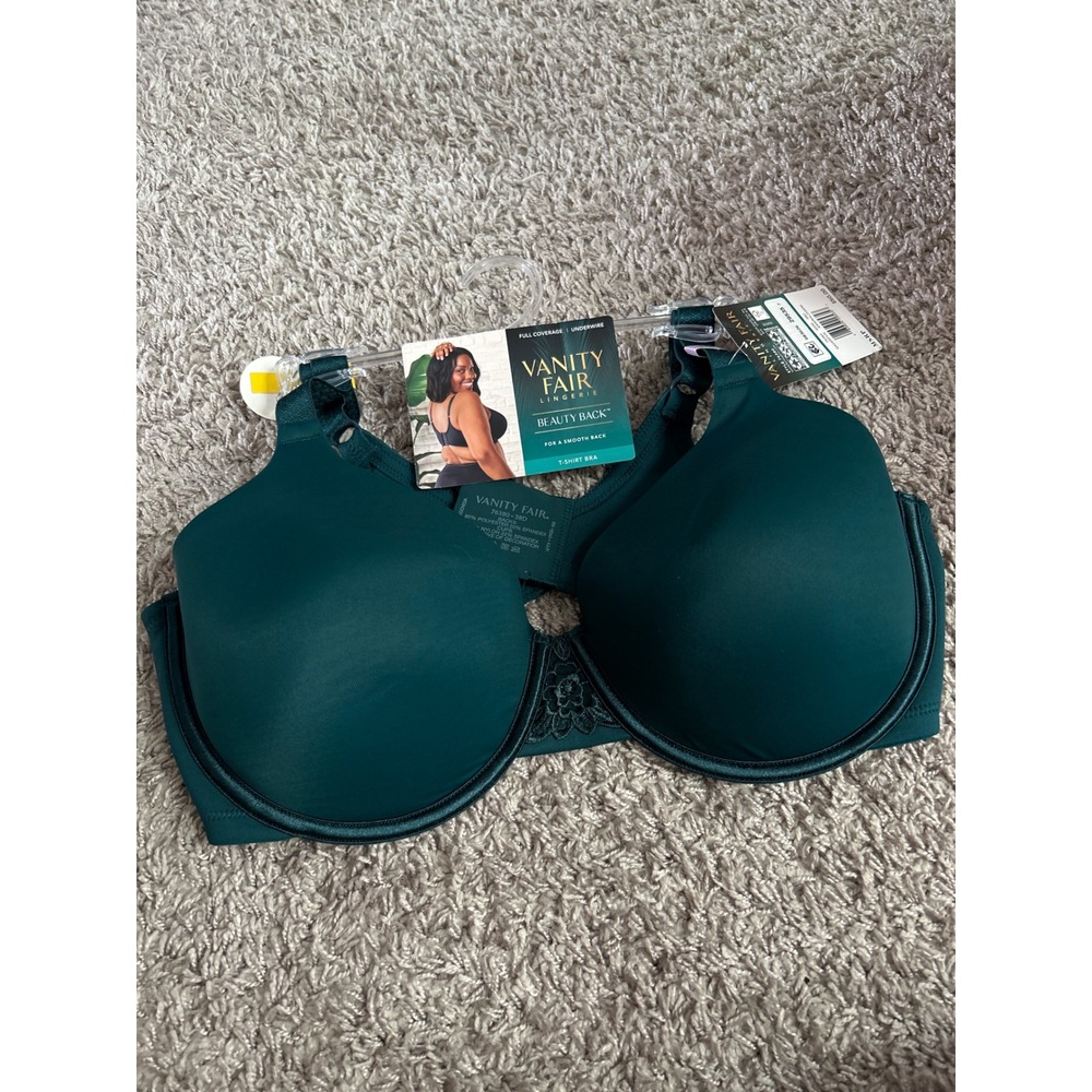 Vanity Fair Beauty Back Full Coverage Underwire T-Shirt Bra 38D Emerald Gem